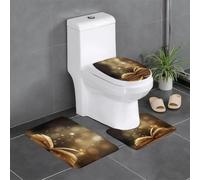 YYHWHJDE Book Under The Light Prints Lot de 3 tapis de salle de bain en flanelle pour un confort semblable au spa 61 x 40,6 cm