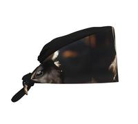 YYHWHJDE Bouffant Casquettes chirurgicales réglables pour homme et femme Motif caneton de cowboy Noir