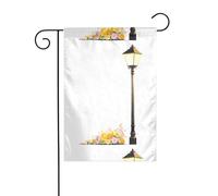 YYHWHJDE Bouquet sous le réverbère - Décoration de jardin - Double face - 30,5 x 45,7 cm