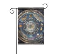 YYHWHJDE Boussole de tarot - Mât de drapeau de jardin - Décoration de cour extérieure - Tendance - 30,5 x 45,7 cm