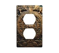 YYHWHJDE Calendrier Maya Fin du Monde Imprimés Double Prise Murale Panneau Mural Plaque Couvercle Plaque Shatter Décoration Durable 11,4 x 7 cm