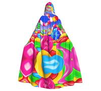 YYHWHJDE Candy land Cape à capuche pour adulte pour jeux de rôle, costumes et fêtes à thème Halloween