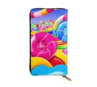 YYHWHJDE Candy Land Portefeuille long en cuir de qualité pour filles et femmes 19 x 10,5 cm, Noir , Taille unique
