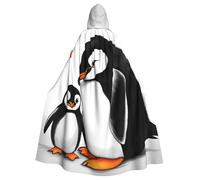 YYHWHJDE Cape à capuche imprimée « I Love Penguins » pour adulte, sans fermeture éclair, confortable et durable pour les jeux de rôle