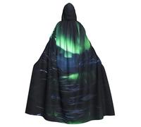 YYHWHJDE Cape à capuche imprimée Northern Lights pour adulte sans fermeture éclair, confortable et durable pour les jeux de rôle