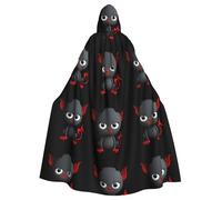 YYHWHJDE Cape à capuche imprimée The Little Devil pour adulte sans fermeture éclair, confortable et durable pour les jeux de rôle