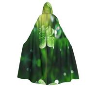 YYHWHJDE Cape à capuche imprimée trèfle à quatre feuilles pour adulte sans fermeture éclair, confortable et durable pour les jeux de rôle