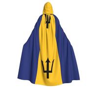 YYHWHJDE Cape à capuche motif drapeau de la Barbade pour adulte pour diverses fêtes et carnaval