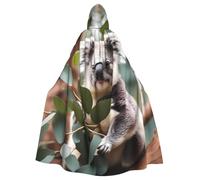 YYHWHJDE Cape à capuche motif koala de dessin animé pour adulte pour fête, cosplay, scène, bal masqué, danse, comic Con