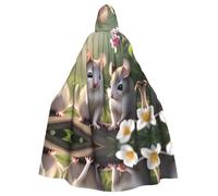 YYHWHJDE Cape à capuche Mouse In Love Imprimés Halloween Adulte Vêtements pour hommes et femmes Manteau pour jeu de rôle