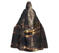 YYHWHJDE Cape à capuche New York Fashion City imprimé Halloween adulte pour fêtes et événements costumés