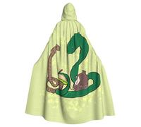 YYHWHJDE Cape à capuche pour adulte avec graines de tournesol, vers de terre, serpent pour Halloween, jeux de rôle, costumes et fêtes à thème