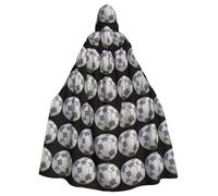 YYHWHJDE Cape à capuche pour adulte avec image de ballon de football sculptée sur pierre, sans fermeture éclair, confortable pour les fêtes costumées