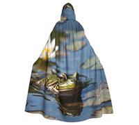 YYHWHJDE Cape à capuche pour adulte avec image de grenouille de natation pour jeux de rôle, costumes et fêtes à thème