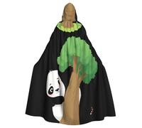 YYHWHJDE Cape à capuche pour adulte avec image de panda câlinant un arbre pour jeux de rôle, costumes et fêtes à thème