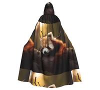 YYHWHJDE Cape à capuche pour adulte avec image de panda endormi pour jeux de rôle, costumes et fêtes à thème