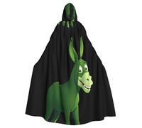 YYHWHJDE Cape à capuche pour adulte avec imprimé âne vert, sans fermeture éclair, confortable et durable pour les jeux de rôle