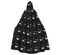 YYHWHJDE Cape à capuche pour adulte avec imprimé L'ombre de l'aigle pour fêtes et costumes
