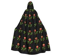 YYHWHJDE Cape à capuche pour adulte avec imprimé rose et flamme épine