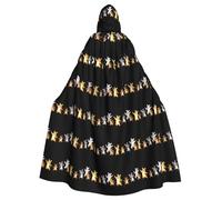 YYHWHJDE Cape à capuche pour adulte avec imprimé « The Animals are dancing to celebrate » pour fêtes et costumes