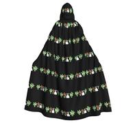 YYHWHJDE Cape à capuche pour adulte avec imprimé « The carotte garden of the little fat rabbit » pour fêtes et costumes