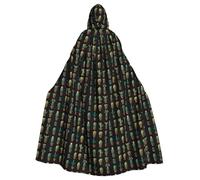 YYHWHJDE Cape à capuche pour adulte avec motif cactus - Très grande cape à capuche sans fermeture éclair