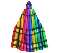 YYHWHJDE Cape à capuche pour adulte avec motif de crayons colorés pour diverses fêtes et carnaval