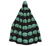 YYHWHJDE Cape à capuche pour adulte avec motif de petit poisson nageant sous le lotus sans fermeture éclair, confortable pour les fêtes costumées