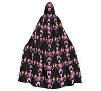 YYHWHJDE Cape à capuche pour adulte avec motif squelette qui contrôle le désir sans fermeture éclair, confortable pour les fêtes costumées