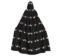 YYHWHJDE Cape à capuche pour adulte avec motif « The Sparrows And Swallows Are Singing » - Sans fermeture éclair - Confortable pour les fêtes costumées