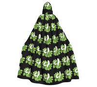 YYHWHJDE Cape à capuche pour adulte avec nymphes de vers à soie sur feuilles de mûrier pour jeux de rôle, costumes et fêtes à thème