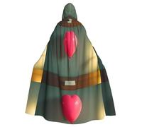 YYHWHJDE Cape à capuche pour adulte Motif ballon de confession Halloween - Très grande cape à capuche sans fermeture éclair