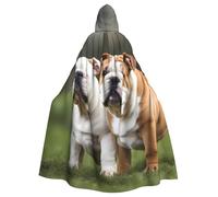 YYHWHJDE Cape à capuche pour adulte Motif bouledogues anglais pour fêtes et événements costumés