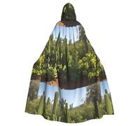 YYHWHJDE Cape à capuche pour adulte motif cactus vert - Très grande cape à capuche sans fermeture éclair