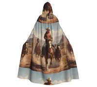 YYHWHJDE Cape à capuche pour adulte motif cavaliers du désert - Très grande cape à capuche sans fermeture éclair