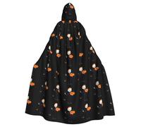 YYHWHJDE Cape à capuche pour adulte motif chat noir derrière le petit garçon, sans fermeture éclair, confortable pour les fêtes costumées