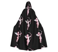 YYHWHJDE Cape à capuche pour adulte Motif Cupidon d'amour rose - Très grande cape à capuche sans fermeture éclair