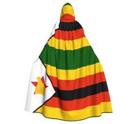 YYHWHJDE Cape à capuche pour adulte Motif drapeau du Zimbabwe pour diverses fêtes et carnaval