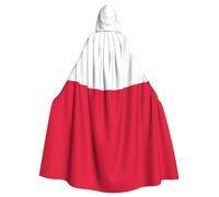 YYHWHJDE Cape à capuche pour adulte Motif drapeau polonais pour fêtes et événements costumés