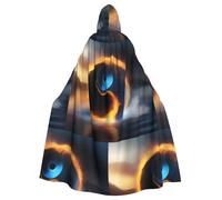 YYHWHJDE Cape à capuche pour adulte motif eau et feu de Tai Chi Halloween pour diverses fêtes et carnaval