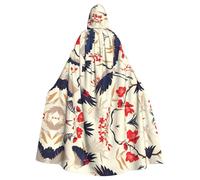 YYHWHJDE Cape à capuche pour adulte motif grue héron oiseaux volants - Très grande cape à capuche sans fermeture éclair