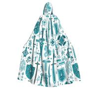 YYHWHJDE Cape à capuche pour adulte motif Helm Of Awe sans fermeture éclair, confortable pour les fêtes costumées