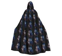 YYHWHJDE Cape à capuche pour adulte motif hibou qui ne dort jamais, sans fermeture éclair, confortable pour les fêtes costumées