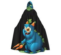 YYHWHJDE Cape à capuche pour adulte Motif le petit monstre tirant des carottes - Très grande cape à capuche sans fermeture éclair