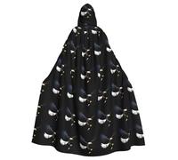 YYHWHJDE Cape à capuche pour adulte motif L'ombre de l'aigle sans fermeture éclair, confortable pour les fêtes costumées