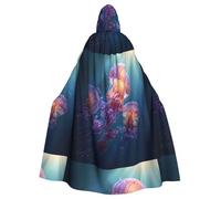 YYHWHJDE Cape à capuche pour adulte Motif méduses dans l'océan - Très grande cape à capuche sans fermeture éclair