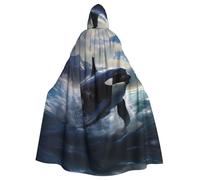 YYHWHJDE Cape à capuche pour adulte motif orque - Pour jeux de rôle, costumes de scène, fêtes - Entretien facile