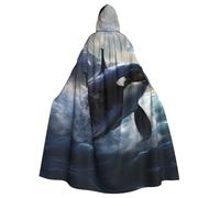 YYHWHJDE Cape à capuche pour adulte motif orque - Pour jeux de rôle, costumes de scène, fêtes - Entretien facile