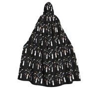 YYHWHJDE Cape à capuche pour adulte Motif papillons sortis par des prêtres - Très grande cape à capuche sans fermeture éclair