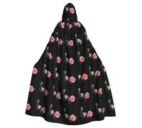 YYHWHJDE Cape à capuche pour adulte Motif queue d'hirondelle rose pour fêtes et événements costumés
